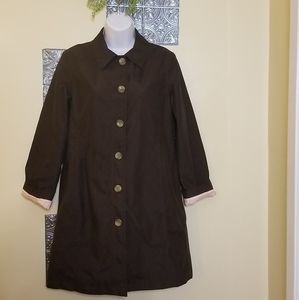 Lands' End Spring Weight Jacket Pink Lining XS 2-4